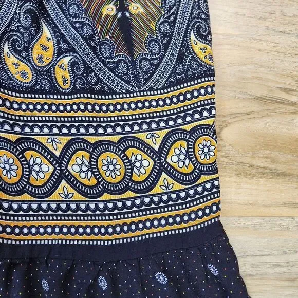 💛One Size Plus Blue Floral Print Sleeveless Maxi Dress One Size - Picture 7 of 9